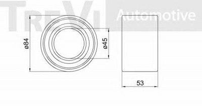 TREVI AUTOMOTIVE wb2190 -  Комплект подшипника ступицы колеса